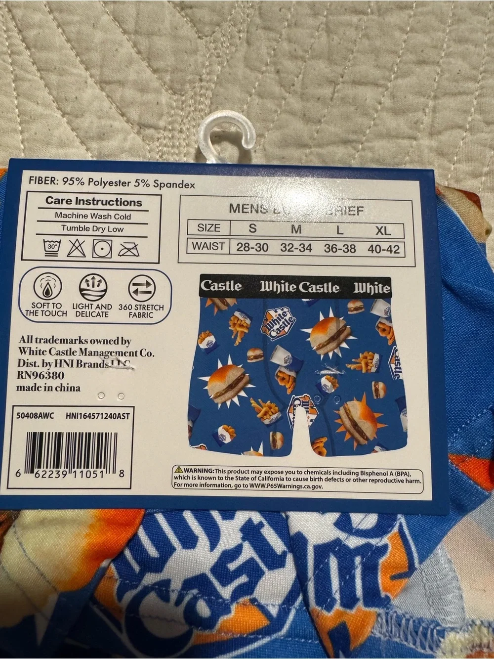 Men's Blue Logo Boxer Briefs - Novelty Fast Food Print